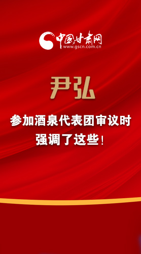 【2022甘肅兩會(huì)·圖解】尹弘書記參加酒泉代表團(tuán)審議時(shí)強(qiáng)調(diào)了這些！