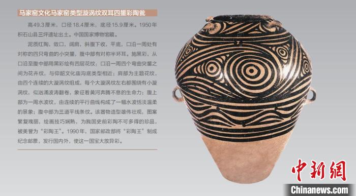 圖為“彩陶王”展板?！∨R夏州融媒體供圖
