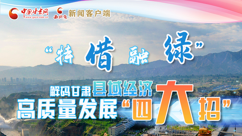 圖解|“特、借、融、綠”解碼甘肅縣域經(jīng)濟高質(zhì)量發(fā)展“四大招”