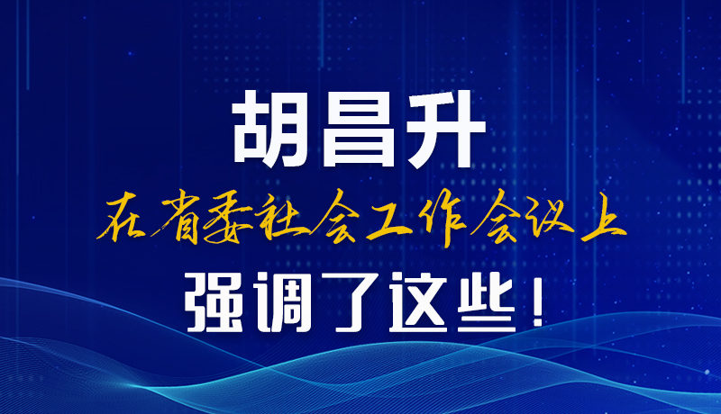 圖解|胡昌升在省委社會工作會議上強(qiáng)調(diào)了這些！